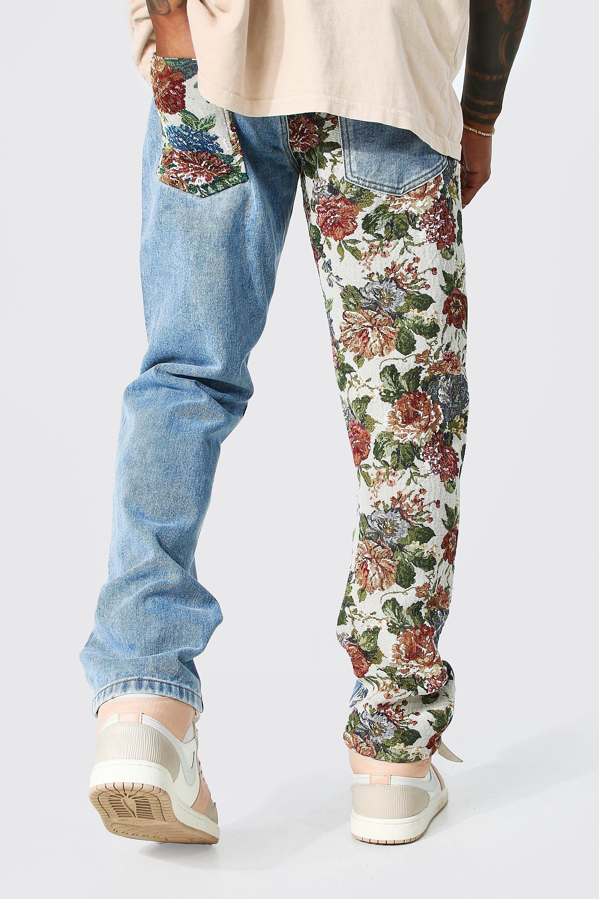 Flower jeans mens hotsell